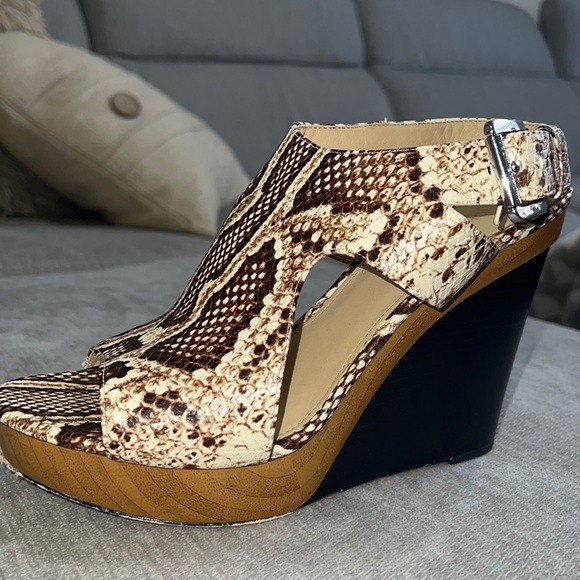 Michael Kors Brown Snakeskin Wedges - Picture 4 of 4